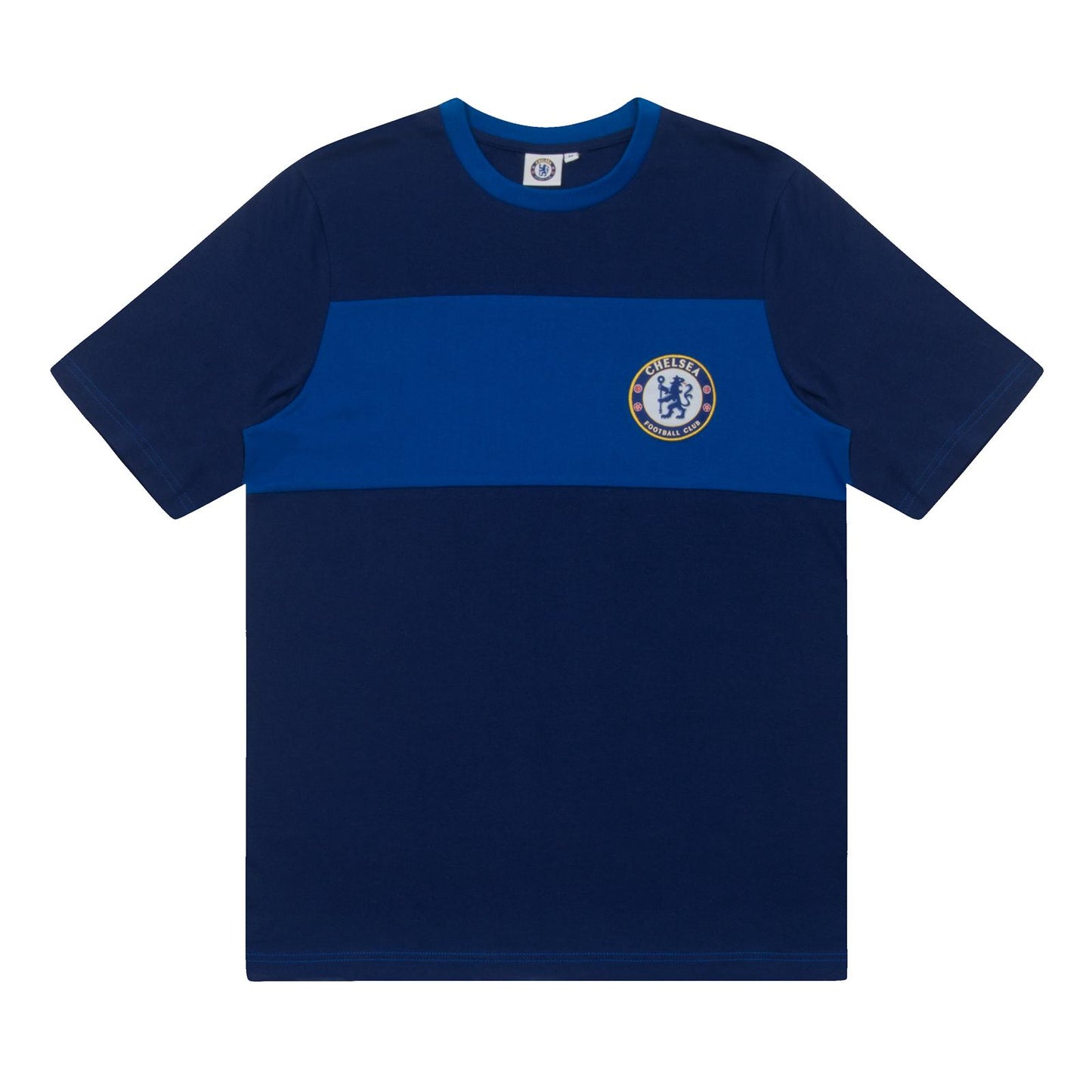 Navy Blue - Back - Chelsea FC Mens Premium Long Pyjama Set