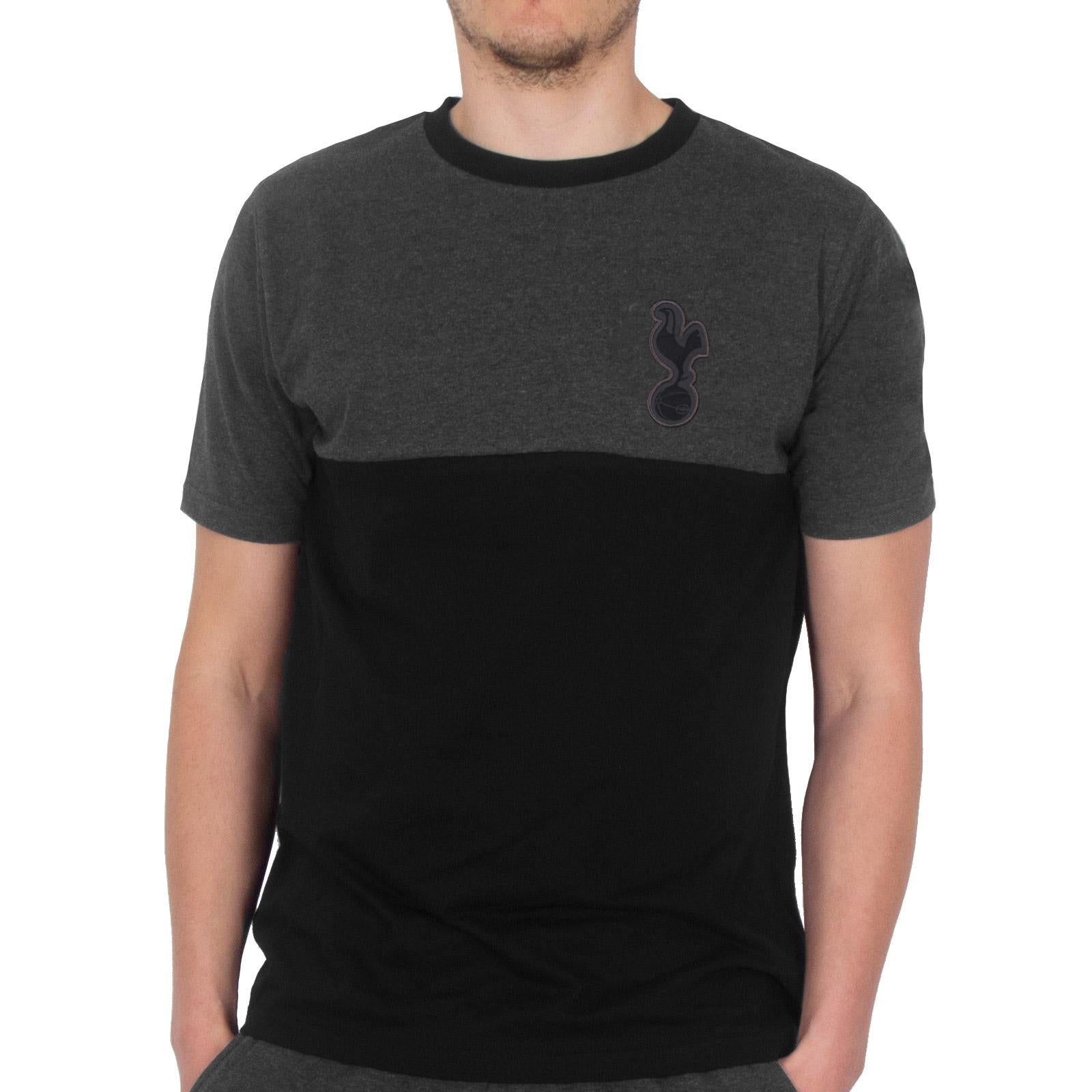 Grey - Back - Tottenham Hotspur FC Mens Premium Long Pyjama Set