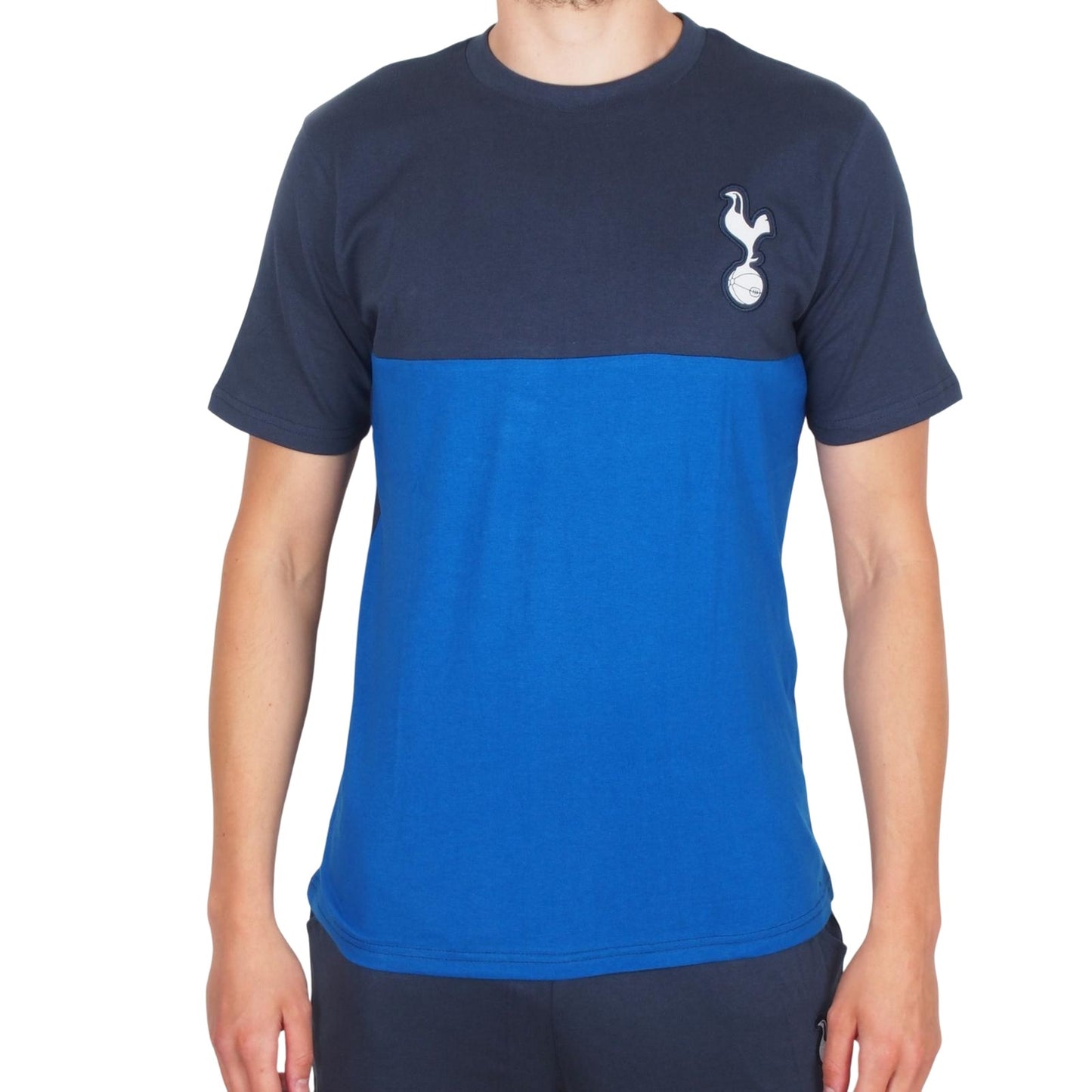 Navy Blue - Back - Tottenham Hotspur FC Mens Premium Long Pyjama Set