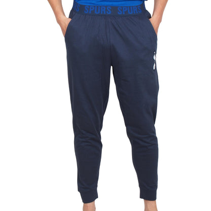 Navy Blue - Side - Tottenham Hotspur FC Mens Premium Long Pyjama Set