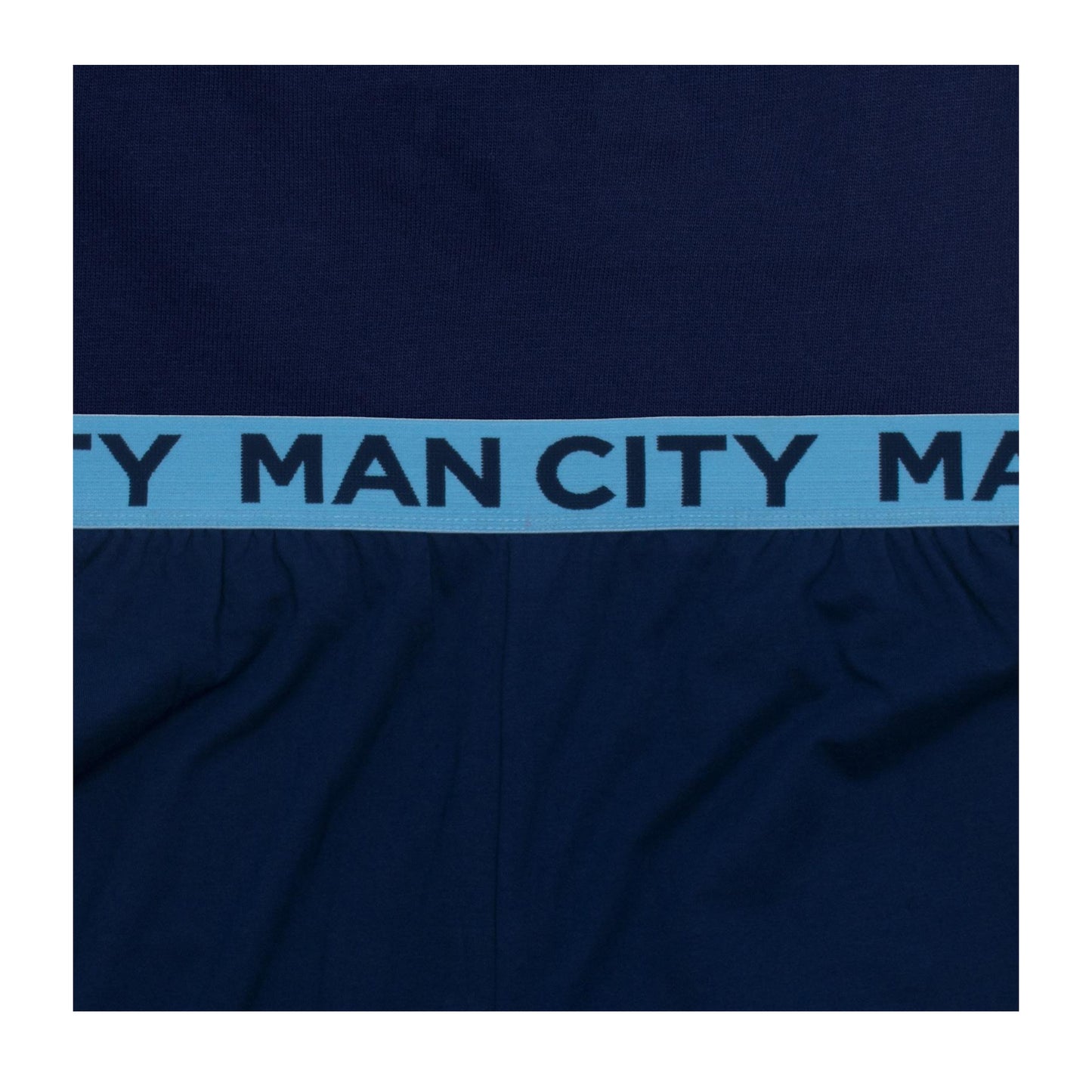 Navy-Sky Blue - Lifestyle - Manchester City FC Mens Premium Long Pyjama Set