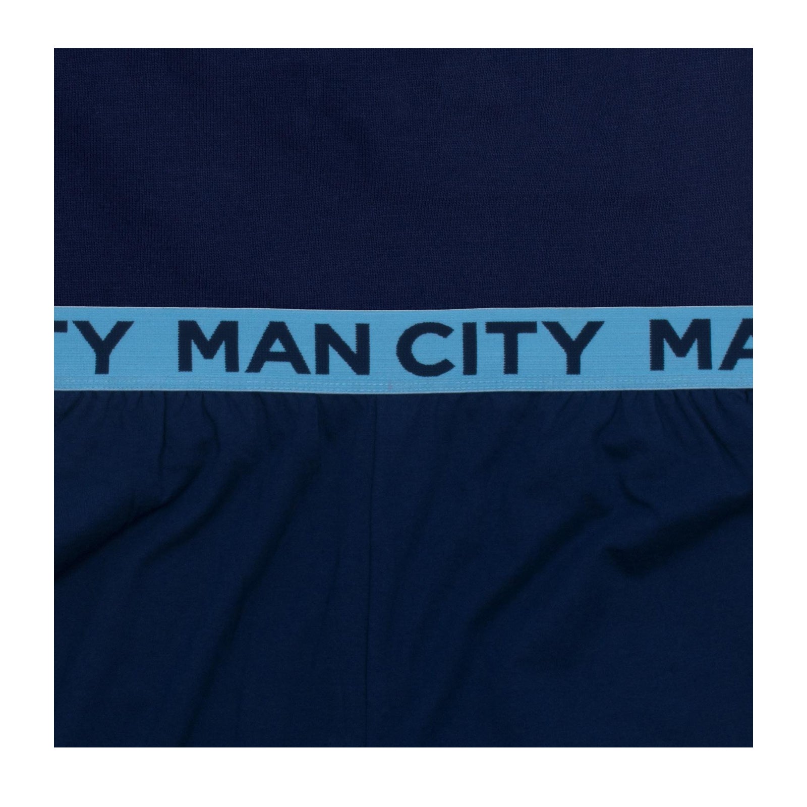 Navy-Sky Blue - Lifestyle - Manchester City FC Mens Premium Long Pyjama Set