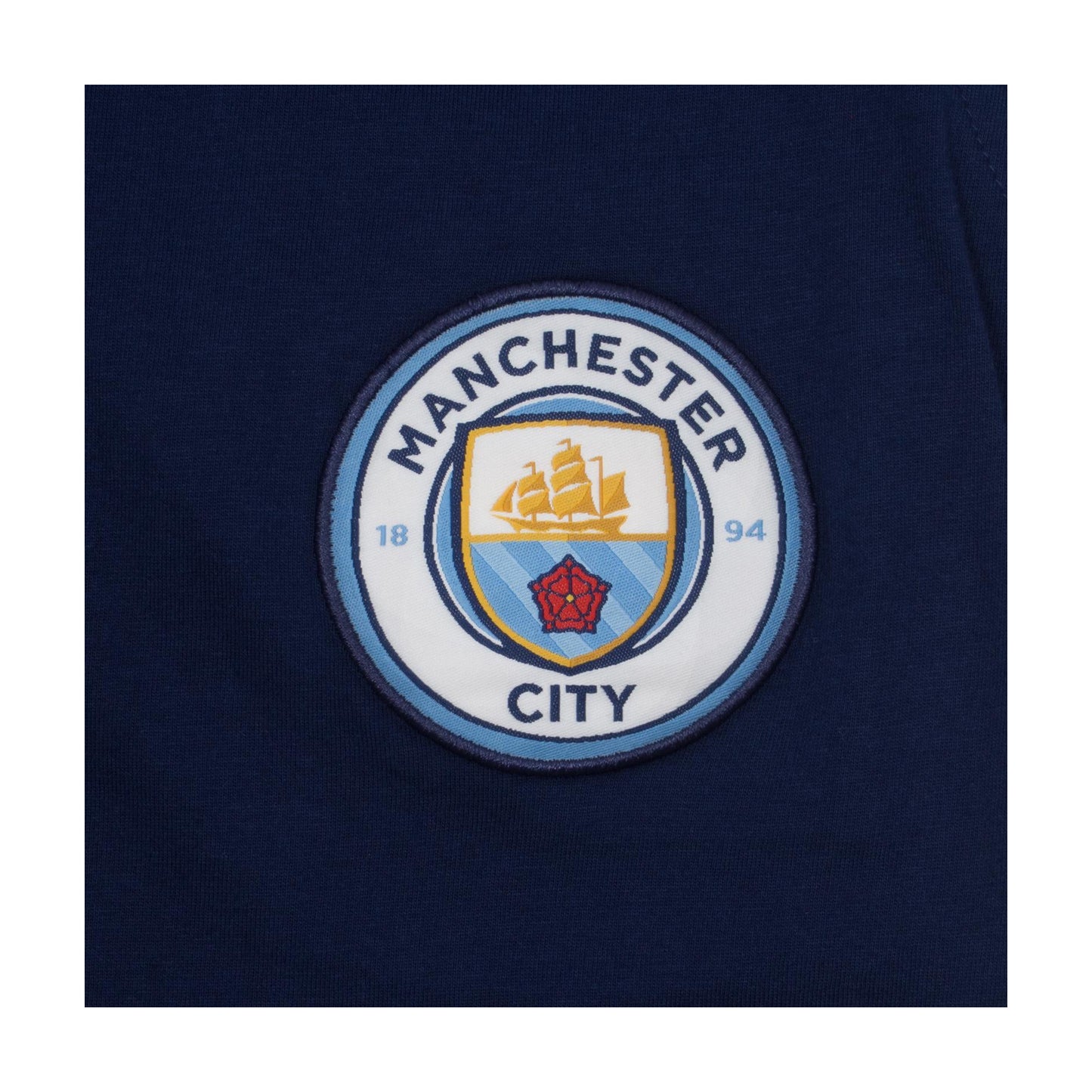 Navy-Sky Blue - Pack Shot - Manchester City FC Mens Premium Long Pyjama Set