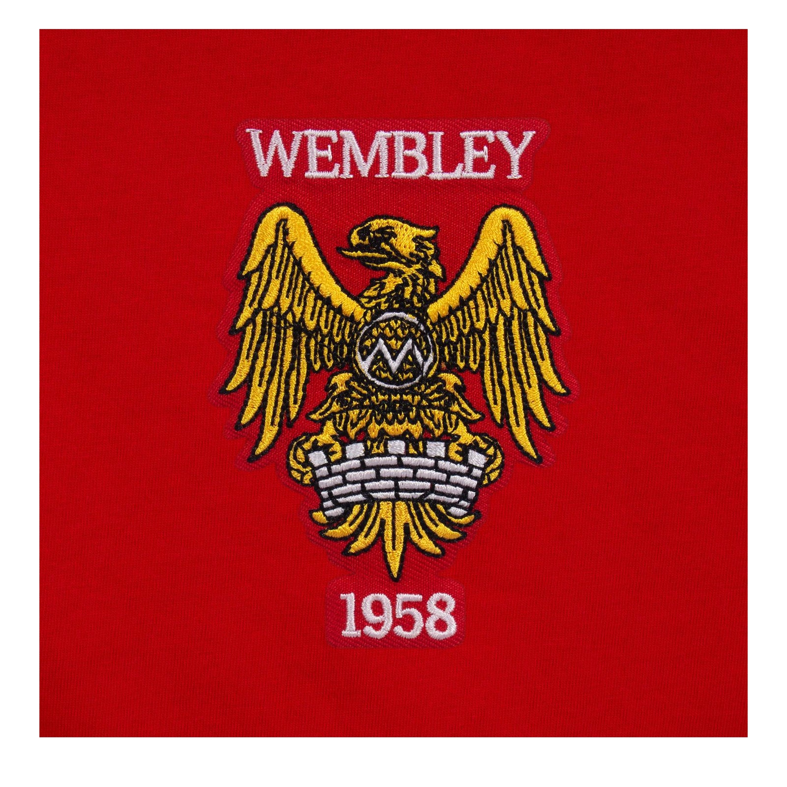 Red - Lifestyle - Fan Originals Mens United Wembley 1958 Crest Polyester V Neck T-Shirt