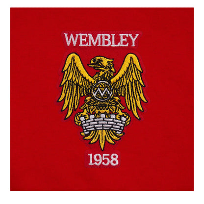 Red - Lifestyle - Fan Originals Mens United Wembley 1958 Crest Polyester V Neck T-Shirt