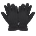 Black - Back - FLOSO Ladies-Womens Thinsulate Fleece Thermal Gloves (3M 40g)