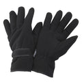 Black - Front - FLOSO Mens Thinsulate Winter Thermal Fleece Gloves (3M 40g)