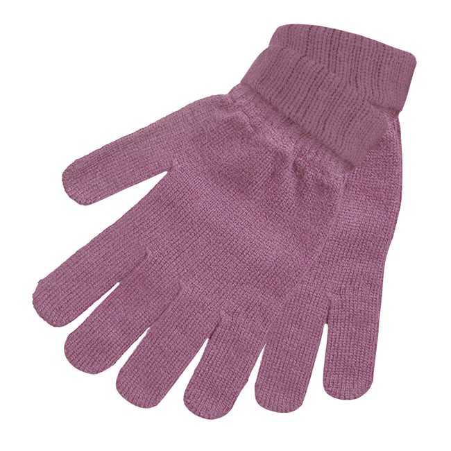 Pink - Back - FLOSO Ladies-Womens Thinsulate Winter Knitted Gloves (3M 40g)