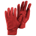 Red - Front - Womens-Ladies Plain Leather Gloves