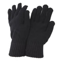 Black - Front - CLEARANCE - Mens Thermal Knitted Winter Gloves