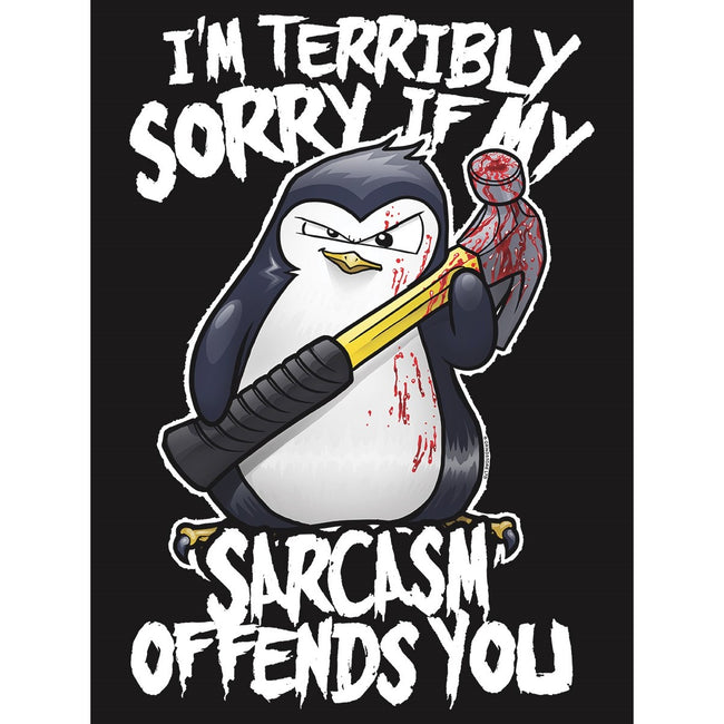 Black - Side - Psycho Penguin Ladies-Womens Sarcasm Floaty Tank