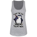 Grey - Front - Psycho Penguin Ladies-Womens That Annoying Talky Noise Floaty Tank