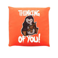 Orange - Front - Psycho Penguin Thinking Of You Cushion