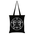 Black - Front - Grindstore Ram Skull Pentagram Tote Bag