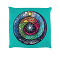Turquoise - Front - Grindstore Stained Glass Spectroscope Cushion
