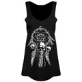 Black - Front - Unorthodox Collective Ladies-Womens Gothic Dreamcatcher Floaty Vest