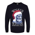 Navy - Front - Grindstore Mens Walker In A Winter Wonderland Christmas Jumper