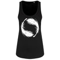 Black - Front - Grindstore Womens-Ladies Yin Yang Feathers Floaty Tank