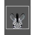 Grey - Back - Inquisitive Creatures Zebra Tote Bag
