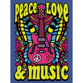 Blue - Side - Grindstore Peace, Love & Music Tote Bag