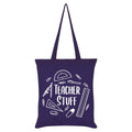Purple - Front - Grindstore Teacher Stuff Tote Bag
