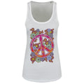 White - Front - Grindstore Psychedelic Peace Ladies Floaty Tank
