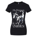Black - Front - Grindstore My Patronus Is A Unicorn Ladies T-Shirt