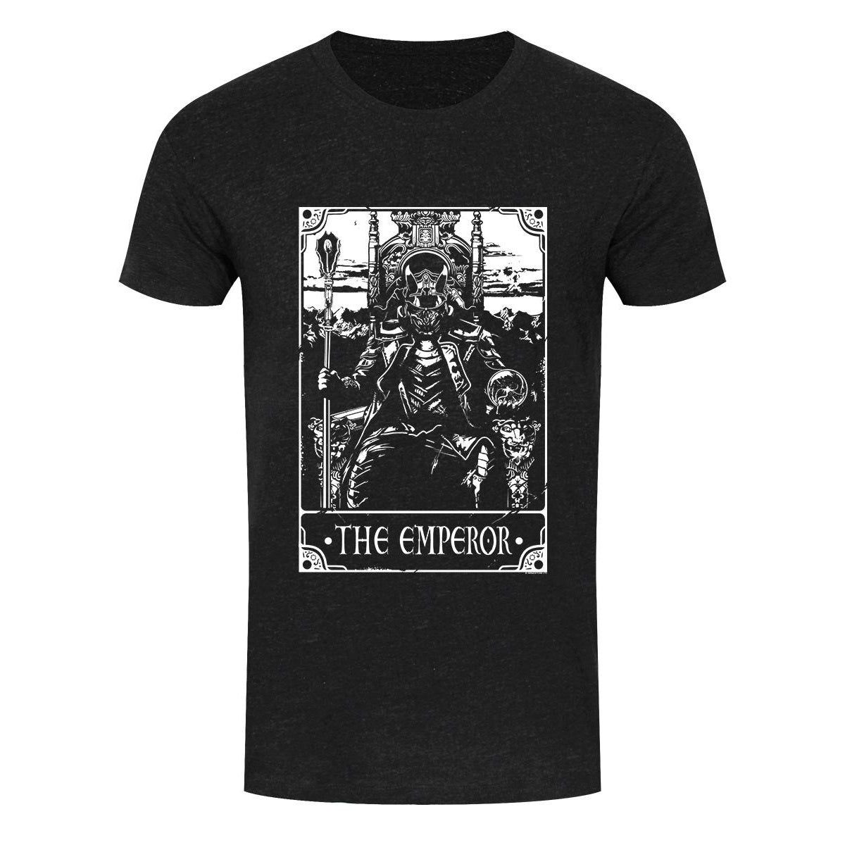 Heather Black - Front - Deadly Tarot Mens The Emperor T Shirt