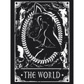 Black - Side - Deadly Tarot Womens-Ladies The World T Shirt