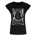 Black - Front - Deadly Tarot Womens-Ladies The World T Shirt