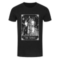 Heather Black - Front - Deadly Tarot Mens The Tower T Shirt