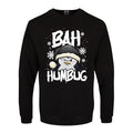 Black - Front - Psycho Penguin Mens Bah Humbug Christmas Jumper