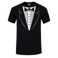 Black - Front - Grindstore Mens Tuxedo Design T-Shirt