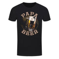 Black - Front - Grindstore Mens Fathers Day Papa Beer T-Shirt