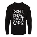 Black - Front - Grindstore Mens Don`t Know Don`t Care Sweater