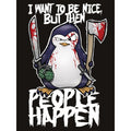 Black - Side - Psycho Penguin Mens I Want To Be Nice Sweater