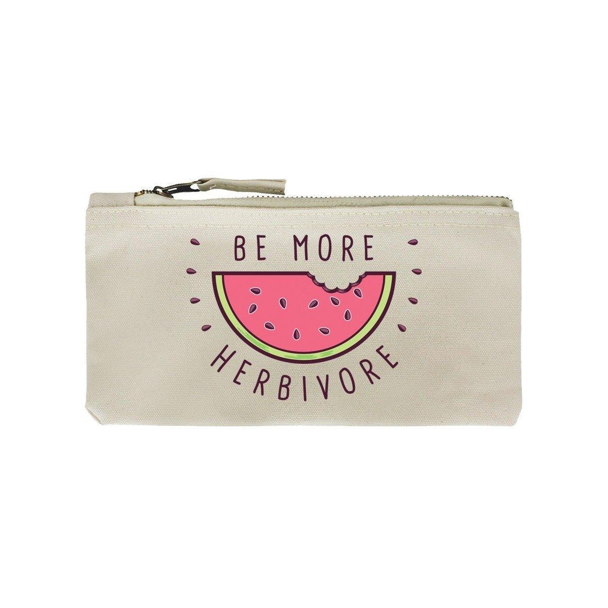 Cream - Front - Grindstore Be More Herbivore Cream Pencil Case