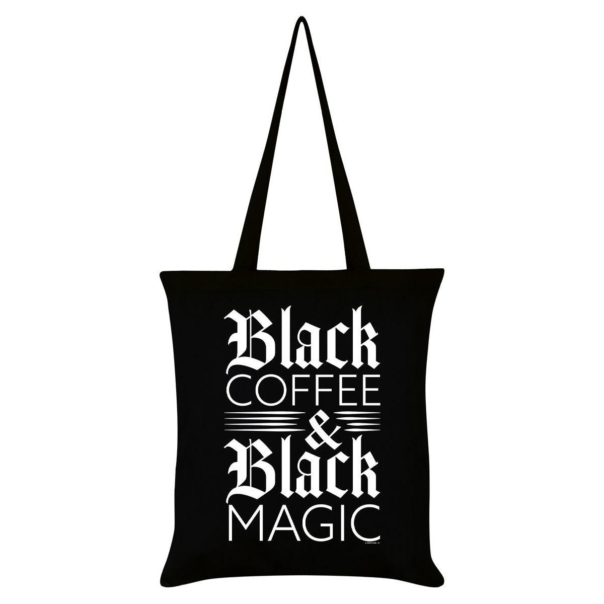 Black - Front - Grindstore Black Coffee & Black Magic Tote Bag