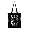 Black - Front - Grindstore Black Coffee & Black Magic Tote Bag