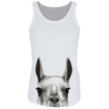 White - Front - Inquisitive Creatures Womens-Ladies Llama Vest Top