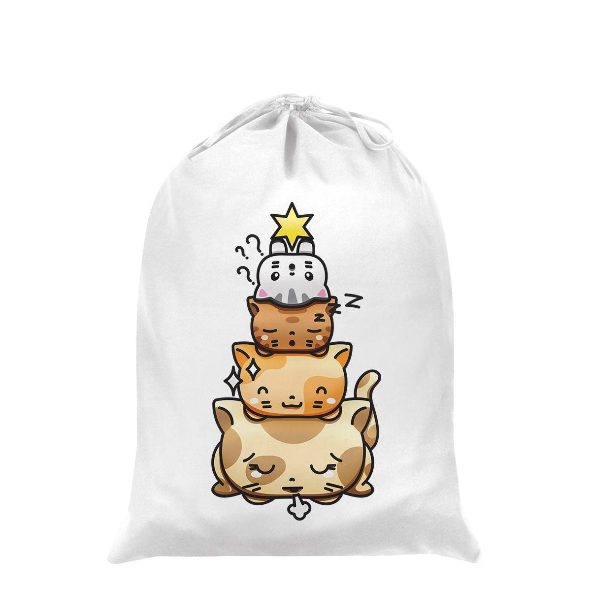 White - Front - Grindstore Catmas Tree Santa Sack