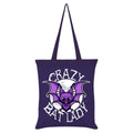 Purple - Front - Grindstore Crazy Bat Lady Tote Bag