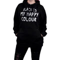 Black - Back - Grindstore Mens Black Is My Happy Colour Hoodie