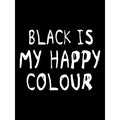 Black - Lifestyle - Grindstore Mens Black Is My Happy Colour Hoodie