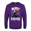 Purple - Front - Psycho Penguin Mens Merry Kiss My Ass Christmas Jumper