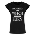 Black - Front - Grindstore Womens-Ladies Daughter Of A Witch You Couldnt Burn T-Shirt