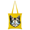 Yellow - Front - Grindstore Cool Cat Tote Bag