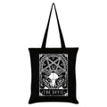 Black-White - Front - Deadly Tarot The Devil Tote Bag