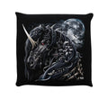 Black - Front - Spiral Dark Unicorn Filled Cushion