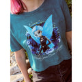 Emerald Green - Back - Hexxie Womens-Ladies Make Your Own Magic Juniper Acid Wash Oversized Crop Top